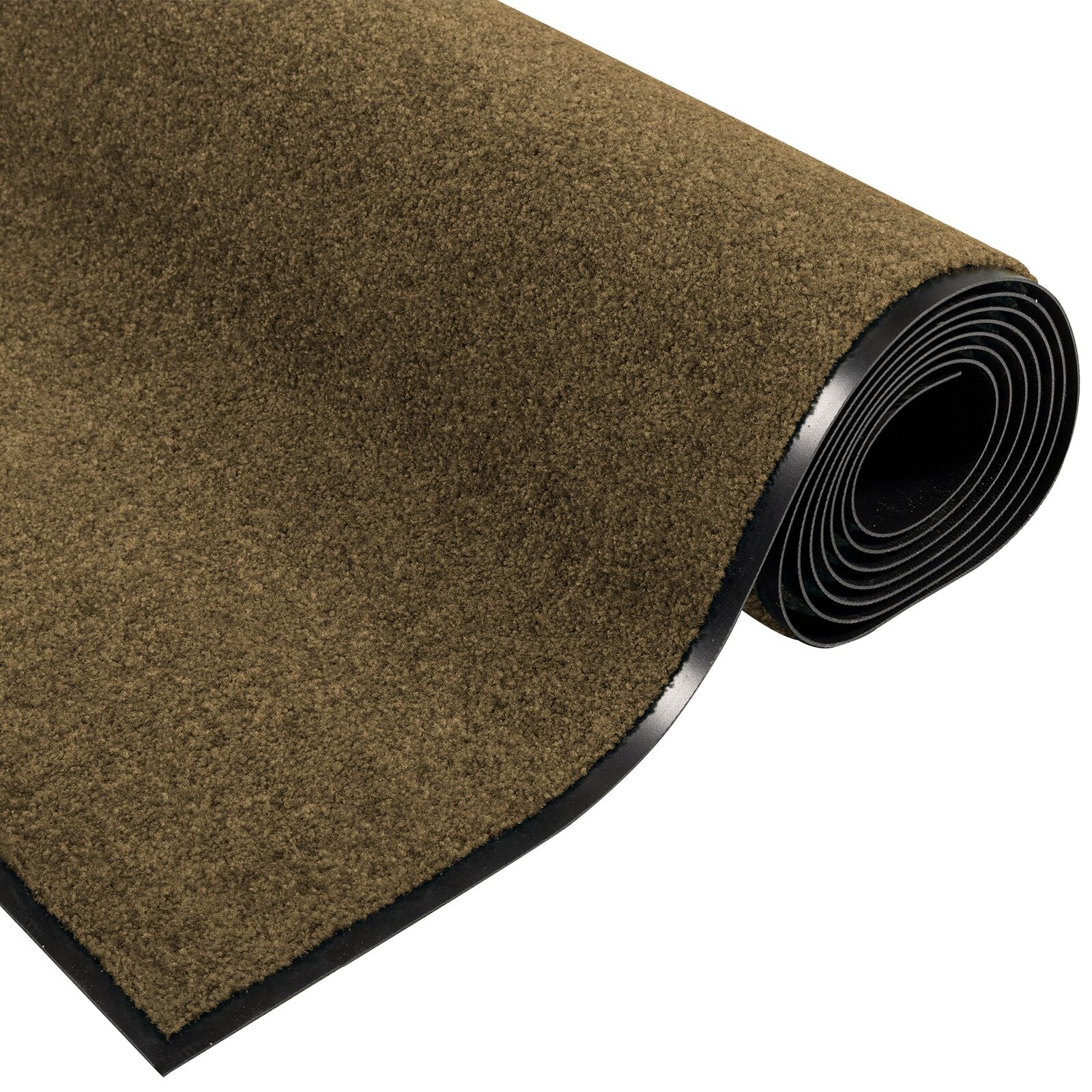 Door mat, washable, brown, 120x300 cm
