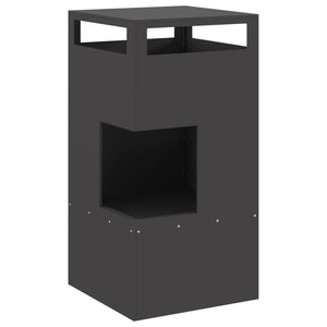 Fire Pit Black 50x50x100 cm Steel