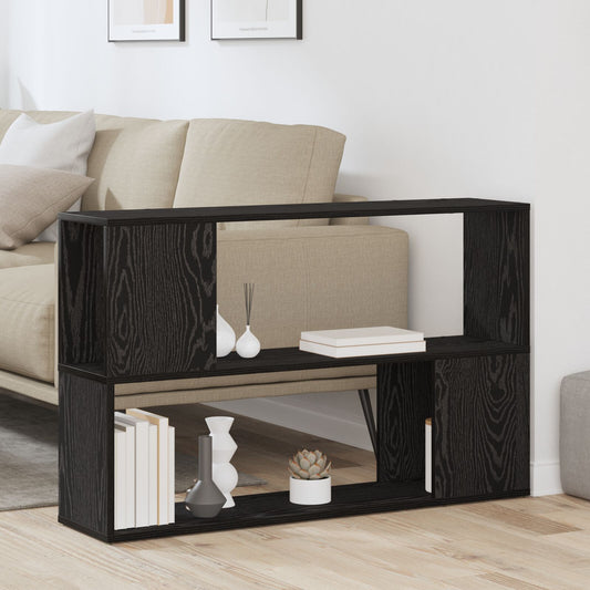 Black Oak Bookcase 100x24x63 cm, Made of Engineered Wood
