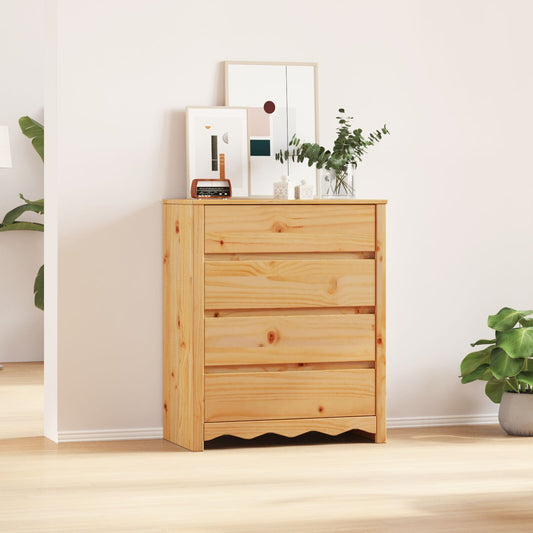 Chest of drawers ""DRAMMEN"" 76.5x40x91 cm Solid Wood Pine
