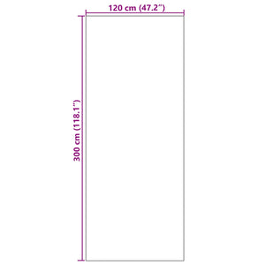 Doormat Washable Cyan 120x300 cm