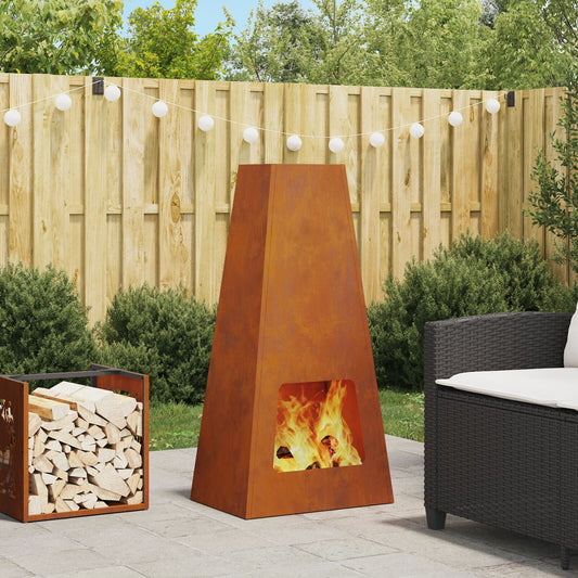 Fireplace 50x35x100 cm Weatherproof Steel