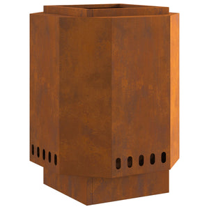 Smokeless Fire Pit 38x38x51 cm Weatherproof Steel