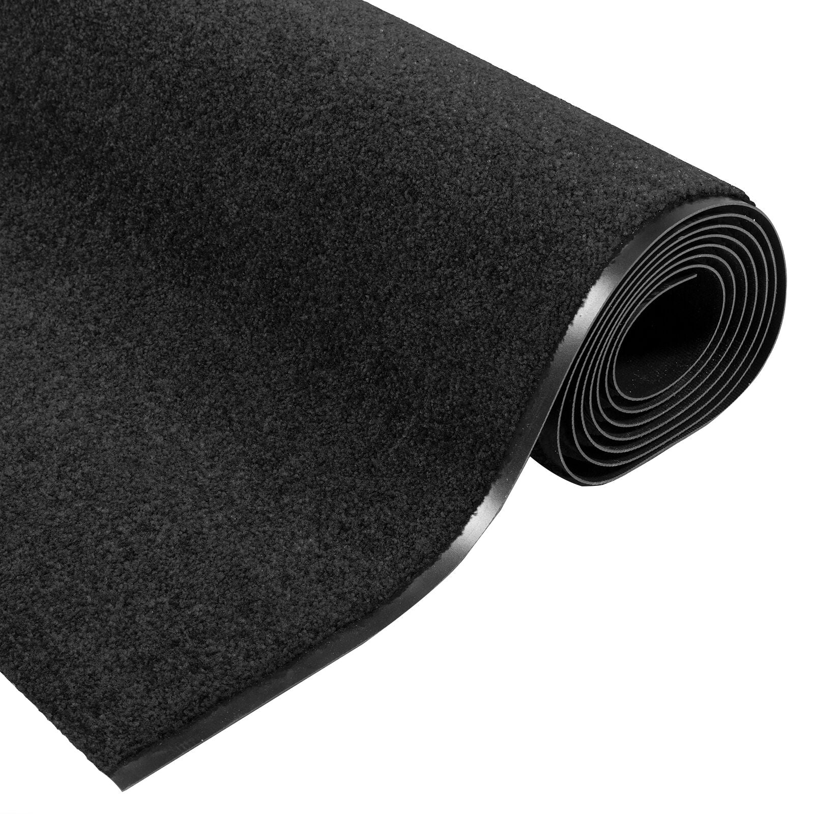 Doormat, Washable, Black, 120x400 cm
