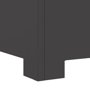 Fire dish Square Black 80x80x40 cm Steel