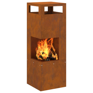 Square 35x35x100 cm Weatherproof Steel