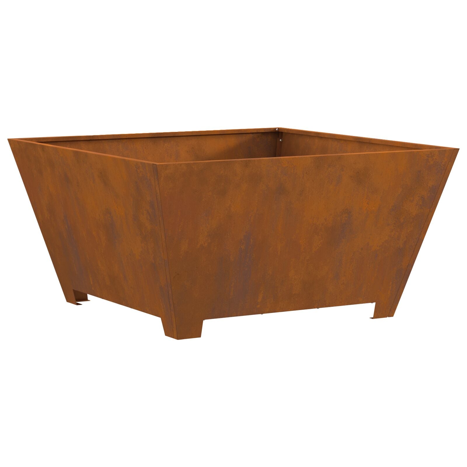 Fire Pit Square 80x80x40 cm Weatherproof Steel