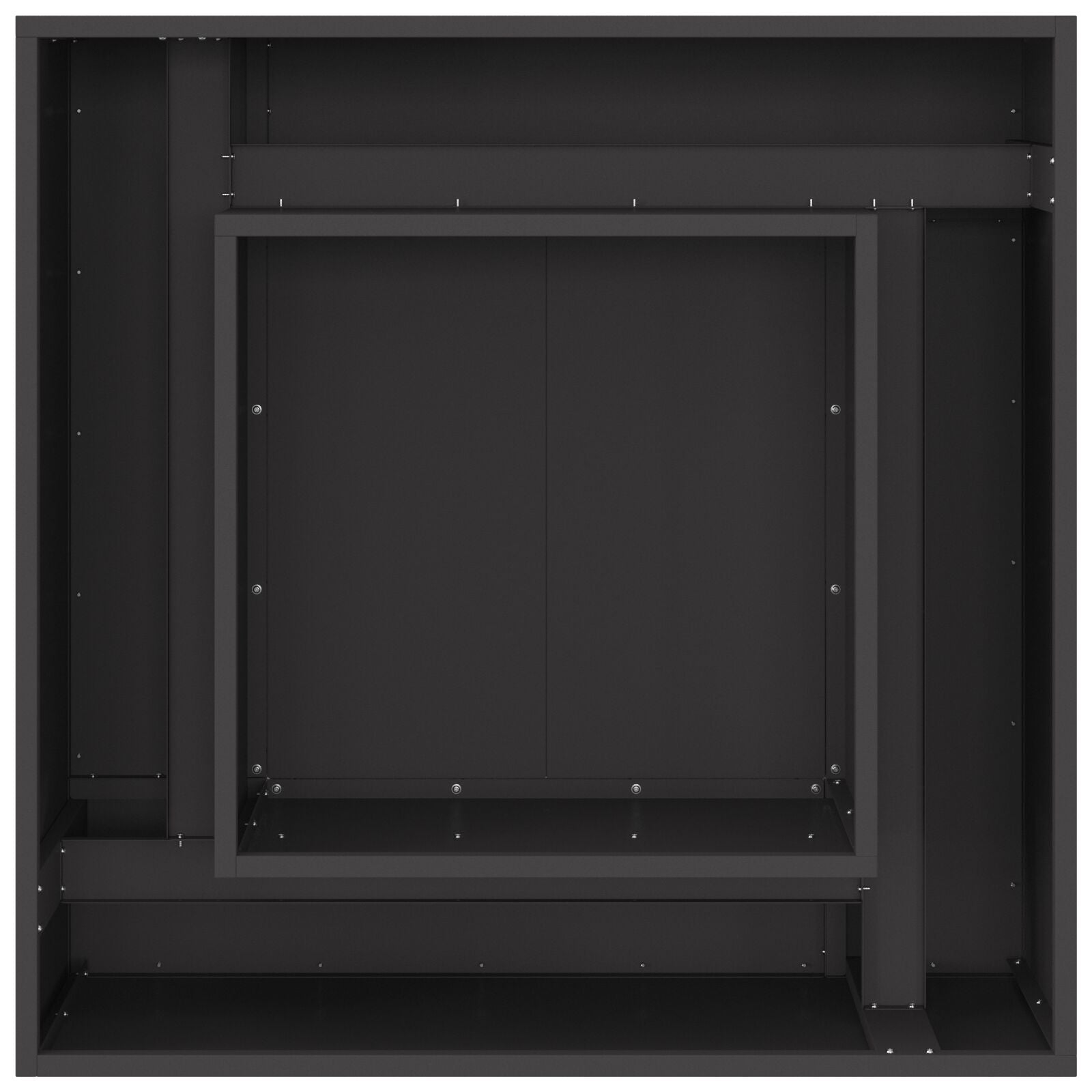 Fire dish Square Black 80x80x40 cm Steel