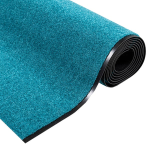 Doormat Washable in Cyan 120x350 cm