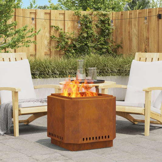 Smokeless fire pit 58x58x51 cm Weatherproof steel