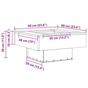 Fireplace Square Black 60x60x30 cm Steel