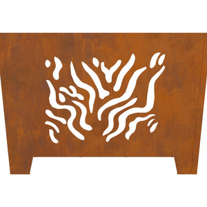 Fireplace Square 60x60x40 cm Weatherproof Steel