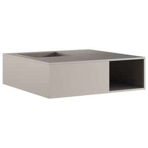 Fire pit with wood storage 100x100x30 cm Weatherproof steel