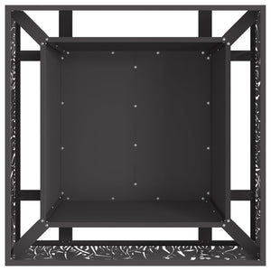 Fireplace Square Black 80x80x30 cm Steel