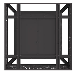 Fireplace Square Black 80x80x30 cm Steel
