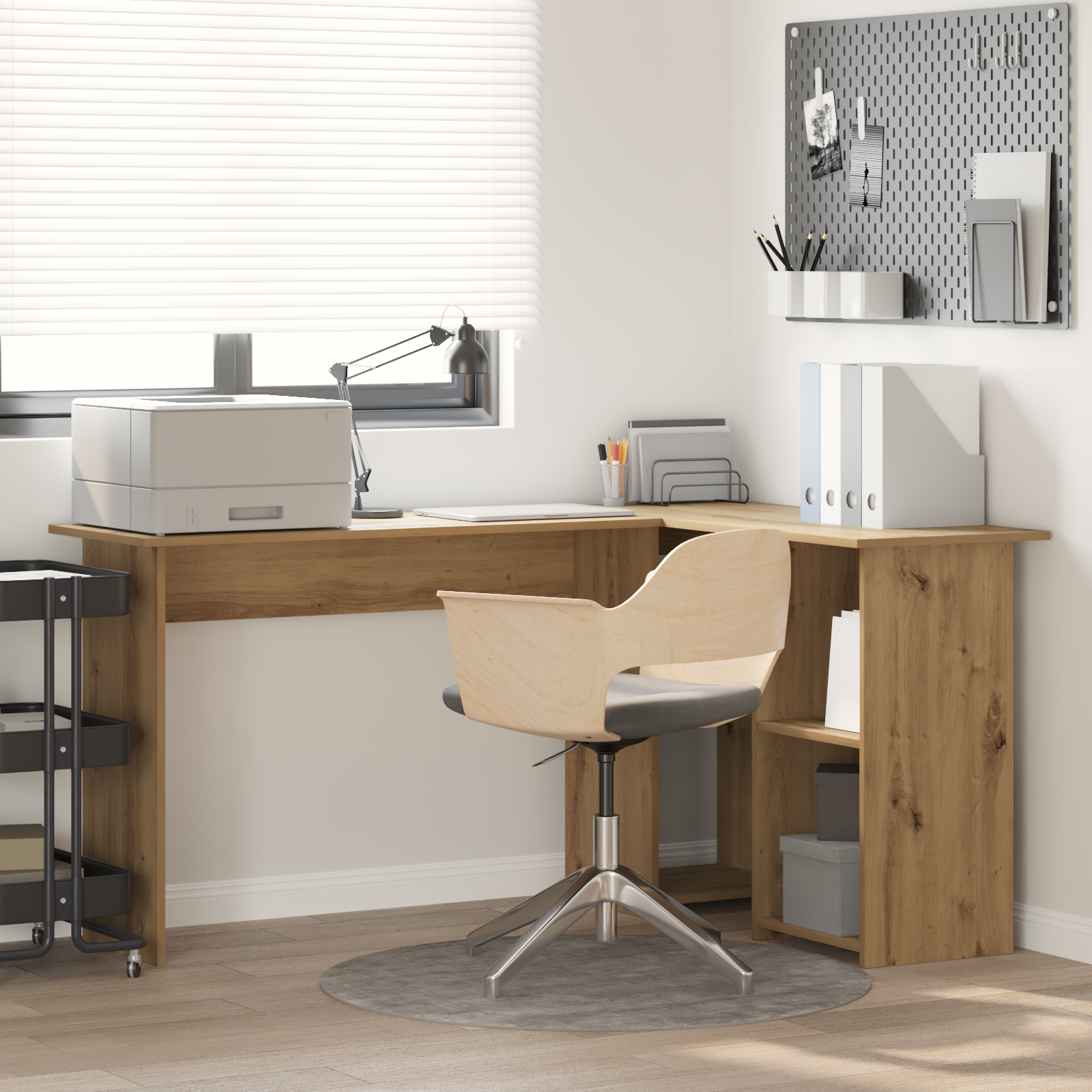 Artisan Eik Datamaskinskrivebord Artisan eik Sponplate Middels